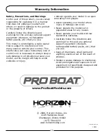 Preview for 16 page of Pro Boat Motor Lifeboat Owner'S Manual