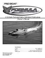 Preview for 1 page of Pro Boat Pro Boat Formula Hydro Owner'S Manual