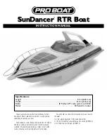 Pro Boat SunDancer Instruction Manual preview