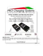 Pro Charging Systems 1250OB230 Safety, Installation And Operating Instructions предпросмотр