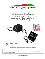 Preview for 1 page of Pro Charging Systems 4818CC Safety, Installation And Operating Instructions