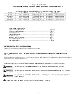 Preview for 2 page of Pro Charging Systems 4818CC Safety, Installation And Operating Instructions