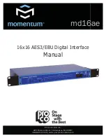 Pro Co Sound Momentum md16ae Manual preview