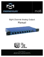 Preview for 1 page of Pro Co Sound Momentum MO8 Manual