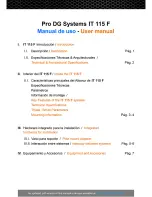 Preview for 4 page of Pro DG Systems IT 115 F User Manual