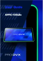 Pro DVX APPC-10SLBe User Manual preview