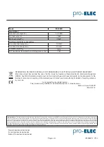 Preview for 4 page of Pro-Elec PEL00495-UK User Manual