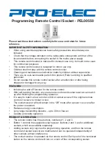 Pro-Elec PEL00550 Instructions preview