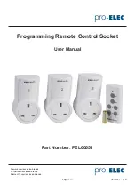 Preview for 1 page of Pro-Elec PEL00551 User Manual