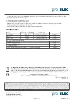 Предварительный просмотр 4 страницы Pro-Elec PELL0211 User Manual