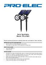 Предварительный просмотр 1 страницы Pro-Elec PELL0265 Instructions