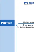 Preview for 1 page of Pro-face GP-37W3 Series User Manual