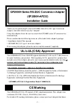 Pro-face GP2000H Series Installation Manual preview