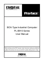 Pro-face PL-B910 Series User Manual preview