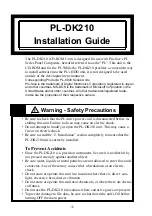 Pro-face PL-DK210 Installation Manual preview