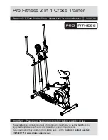 Preview for 1 page of Pro Fitness 548/8768 Assembly & User Instructions