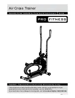 Preview for 1 page of Pro Fitness Air Cross Trainer Assembly & User Instructions