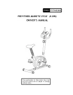 Pro Fitness Magnetic Cycle Owner'S Manual preview