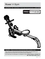 Pro Fitness Rower 'n' Gym 923/7300D Assembly & User Instructions preview