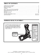 Preview for 2 page of Pro-Form 1050 E User Manual