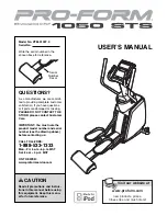 Pro-Form 1050 STS User Manual preview