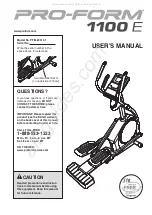 Pro-Form 1100 E User Manual preview