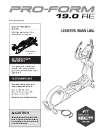 Pro-Form 19.0 RE PFEL09812.0 User Manual preview