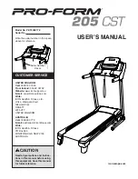 Pro-Form 205 CST User Manual preview