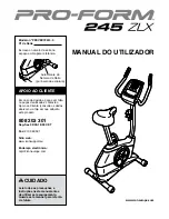 Pro-Form 245 Zlx Bike (Portuguese) Manual Do Utilizador preview