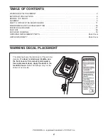 Предварительный просмотр 2 страницы Pro-Form 280 CSX Manual