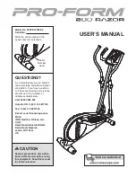 Preview for 1 page of Pro-Form 280 RAZOR PFEVEL73008.0 User Manual