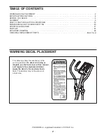 Preview for 2 page of Pro-Form 280 RAZOR PFEVEL73008.0 User Manual