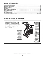 Предварительный просмотр 2 страницы Pro-Form 290 SPX PFEVEX74910.0 User Manual