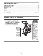 Preview for 2 page of Pro-Form 290SPX User Manual