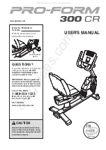 Pro-Form 300CR Owner'S Manual предпросмотр