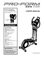 Pro-Form 325 CSE User Manual preview
