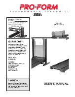 Pro-Form 325E User Manual preview