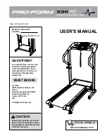 Pro-Form 330 RT PETL40131 User Manual preview