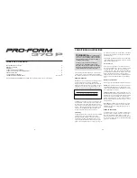 Preview for 2 page of Pro-Form 370P PETL37905.1 User Manual