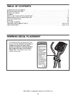 Preview for 2 page of Pro-Form 380 F Elliptical Manual