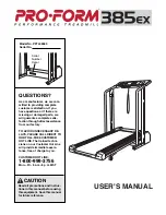 Pro-Form 385ex User Manual preview