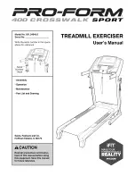 Pro-Form 400 Crosswalk Sport 831.24840.0 User Manual preview