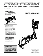 Pro-Form 405 CE READ DRIVE Manual preview