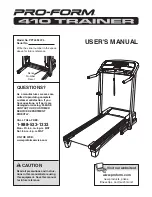 Preview for 1 page of Pro-Form 410 trainer User Manual