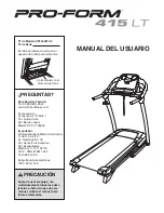 Pro-Form 415 Lt Treadmill (Spanish) Manual Del Usuario preview