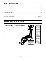 Preview for 2 page of Pro-Form 420 Zle Elliptical Manual