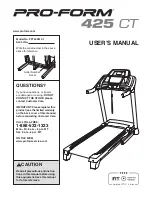 Preview for 1 page of Pro-Form 425 CT User Manual