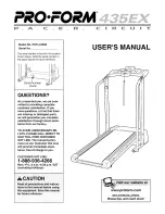 Pro-Form 435ex Treadmill Manual preview