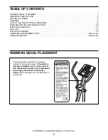 Preview for 2 page of Pro-Form 450 Elliptical User Manual