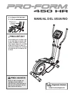 Pro-Form 450 Hr Elliptical (Spanish) Manual Del Usuario preview
